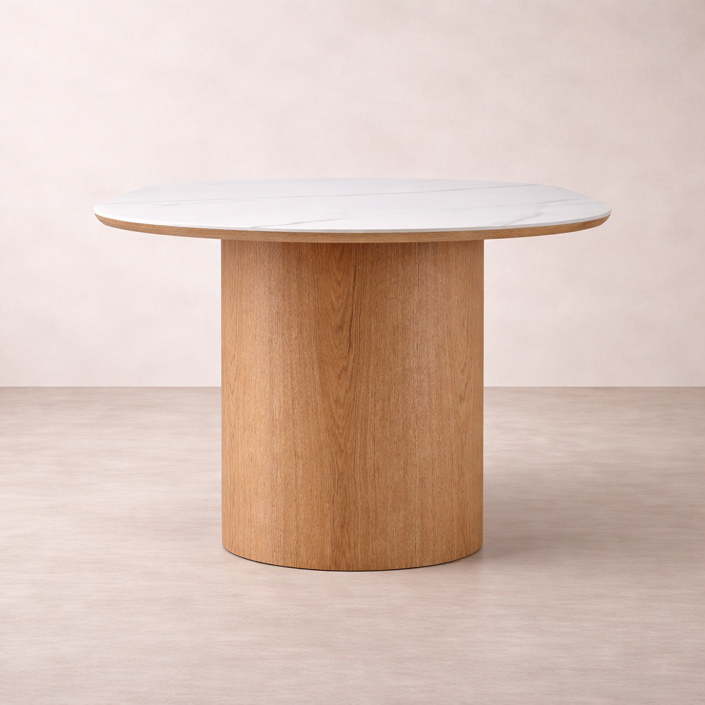 Table de salle à manger Marbella en pierre frittée, 78.7".