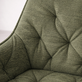 Alba Fabric Dining Chair - Green