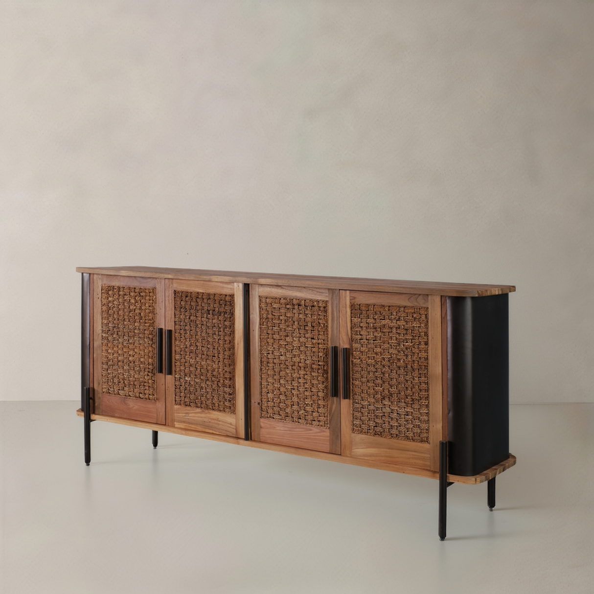 BROOKLYN Solid Teak Sideboard, Natural, 170cm