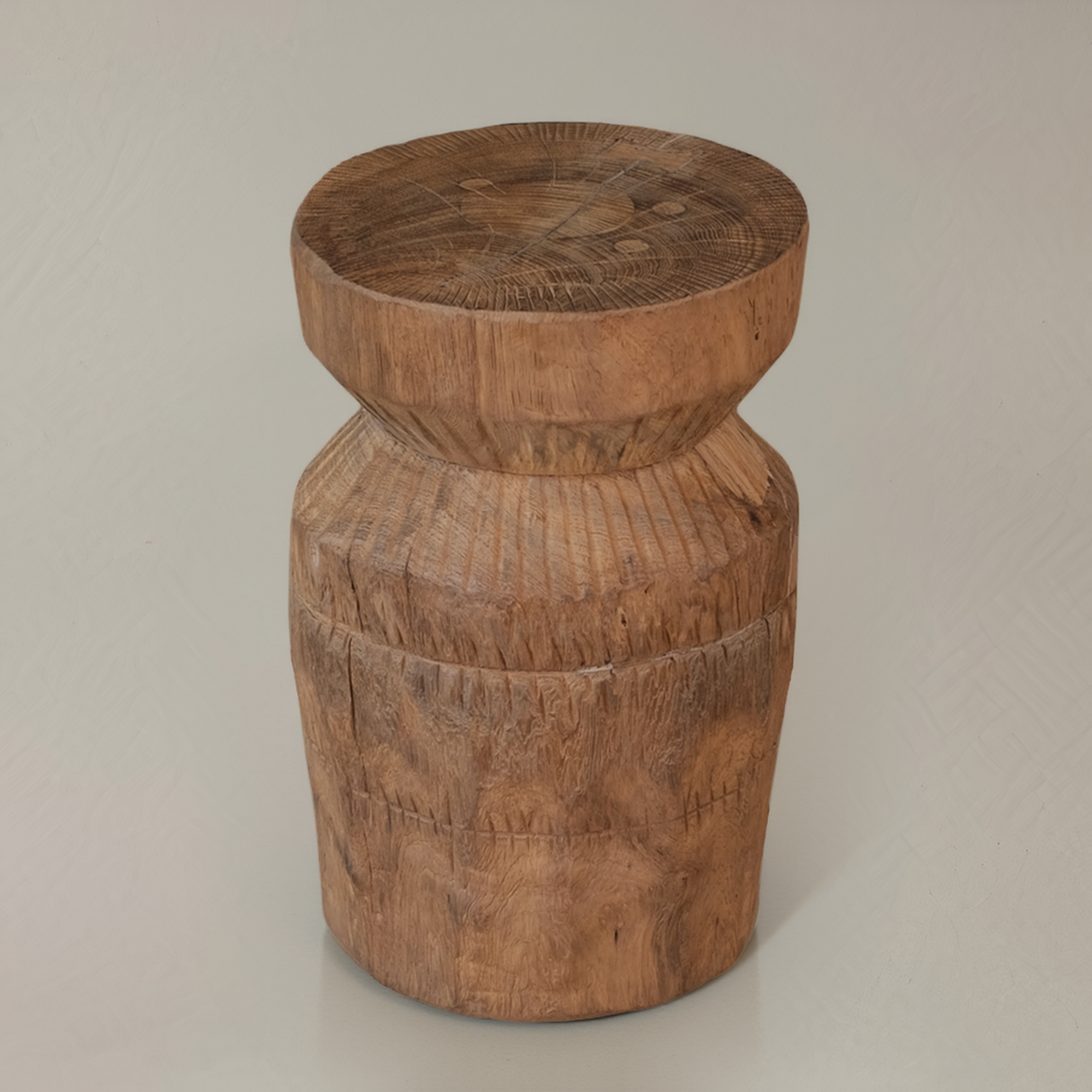 ELLA Solid Teak Side Table, Natural