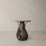 MONROE Solid Teak Side Table, Natural, 50cm