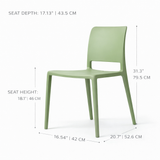 Pamela Stackable Dining Chair - Green