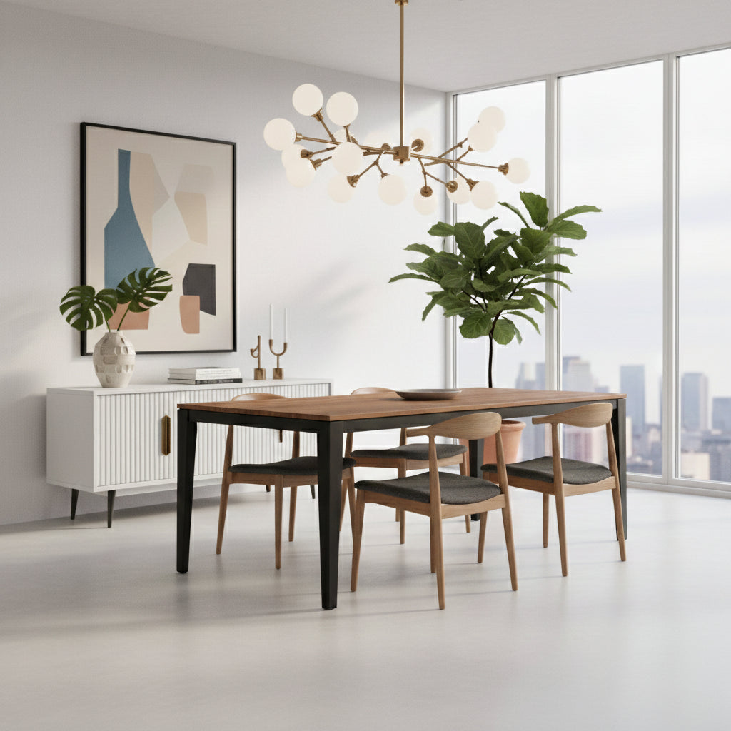 Everly 78.7" Dining Table - Rosewood