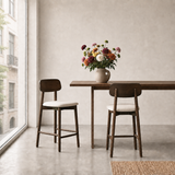 Landon Counter Stool - Walnut and Heathered Ivory