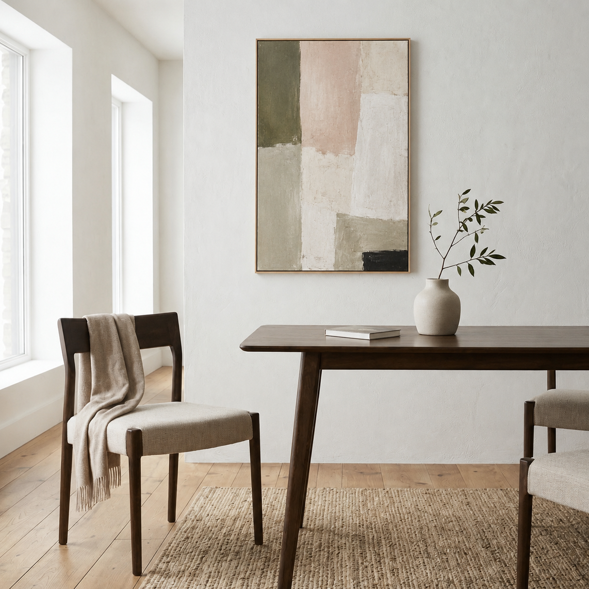 Table de salle à manger Oslo en bois massif de 78,7 po – Noyer