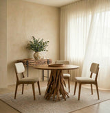 Racine Round Solid Teak Dining Table, 39.4”