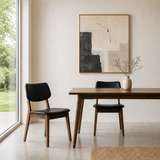 Table de salle à manger Oslo en bois massif de 66 po – Noyer