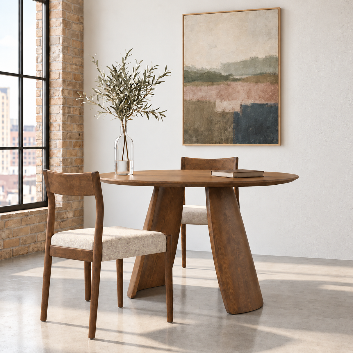 Marlow Dining Chair - Smoked Oak and Heathered Ivory