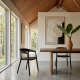 Ridge Stackable Dining Armchair - Black