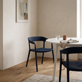 Ridge Stackable Dining Armchair - Midnight Blue