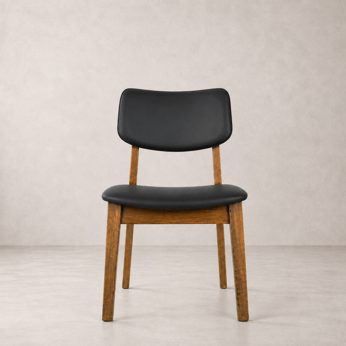 Clara Solid Wood Dining Chair - Smoked Oak and Black