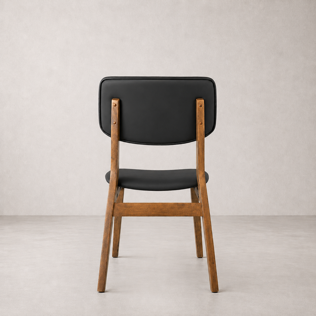 Clara Solid Wood Dining Chair - Smoked Oak and Black