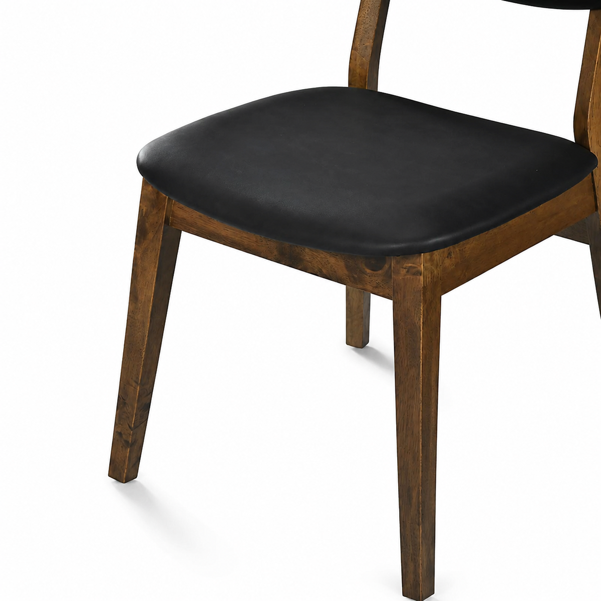 Clara Solid Wood Dining Chair - Smoked Oak and Black