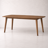 Oslo 78.7" Solid Wood Dining Table - Smoked Oak