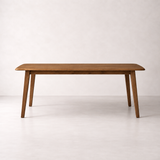 Oslo 78.7" Solid Wood Dining Table - Smoked Oak