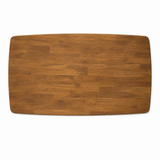 Oslo 78.7" Solid Wood Dining Table - Smoked Oak