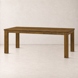 Bryn 78.7" Solid Wood Dining Table - Smoked Oak