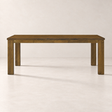 Bryn 78.7" Solid Wood Dining Table - Smoked Oak