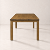 Bryn 78.7" Solid Wood Dining Table - Smoked Oak