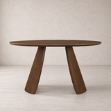 Cala 47.2" Round Dining Table - Walnut