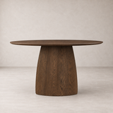 Cala 47.2" Round Dining Table - Walnut