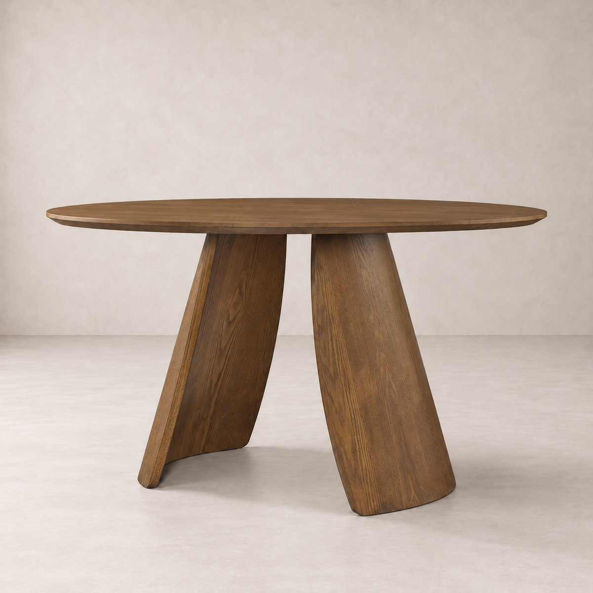 Cala 47.2" Round Dining Table - Smoked Oak