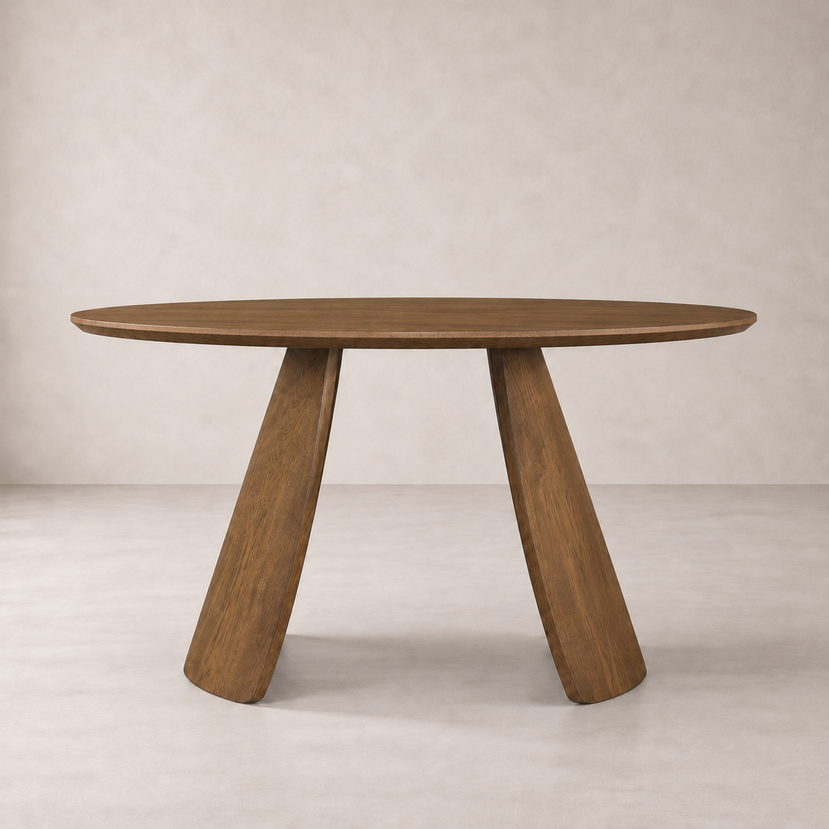Cala 47.2" Round Dining Table - Smoked Oak