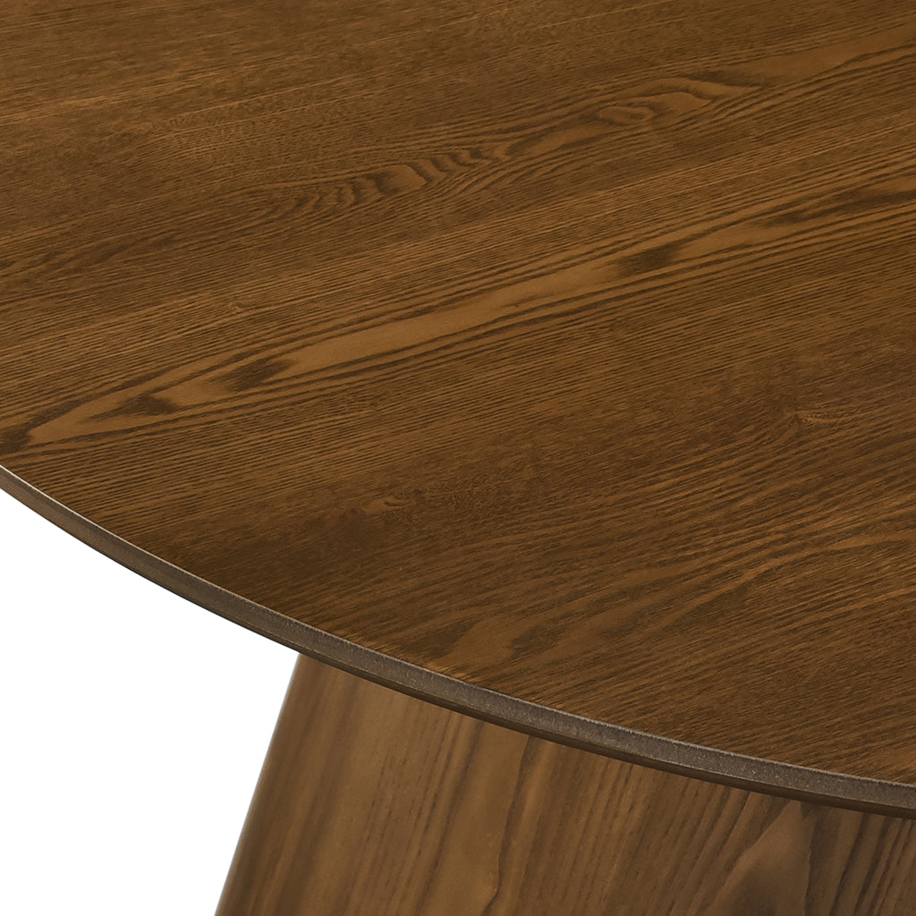 Cala 47.2" Round Dining Table - Smoked Oak