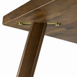 Table basse rectangulaire Lucca en bois massif de 35,4 po – Noyer