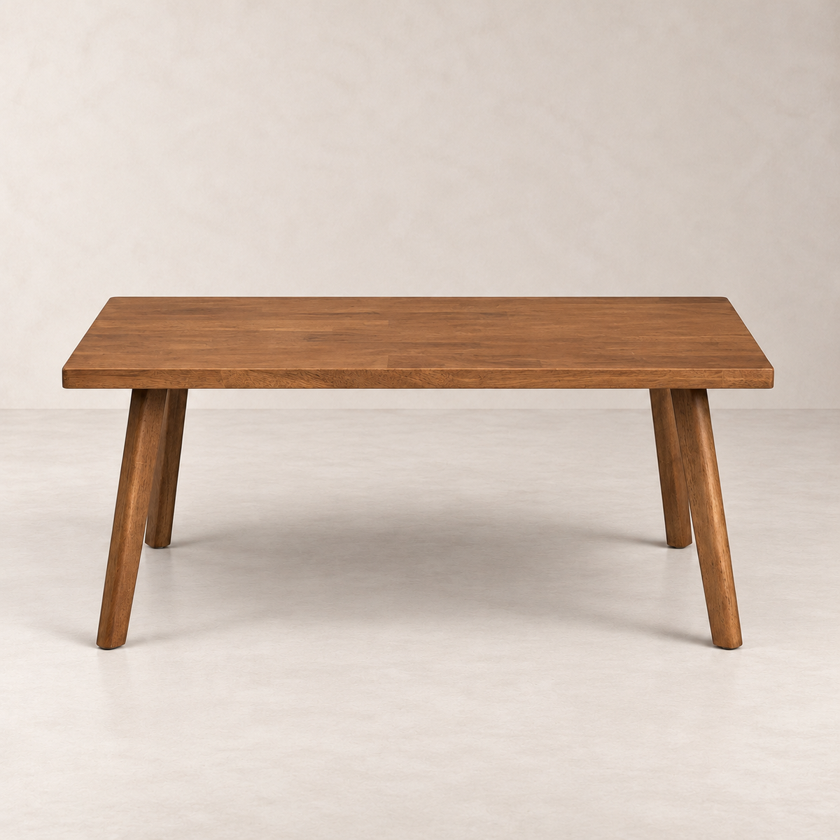 Lucca 35.4" Solid Wood Rectangular Coffee Table - Smoked Oak