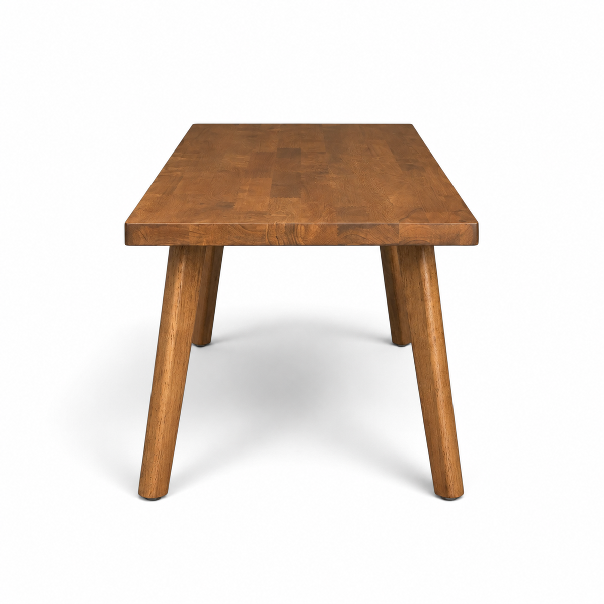 Lucca 35.4" Solid Wood Rectangular Coffee Table - Smoked Oak