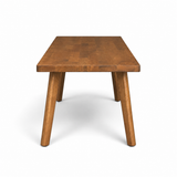 Lucca 35.4" Solid Wood Rectangular Coffee Table - Smoked Oak