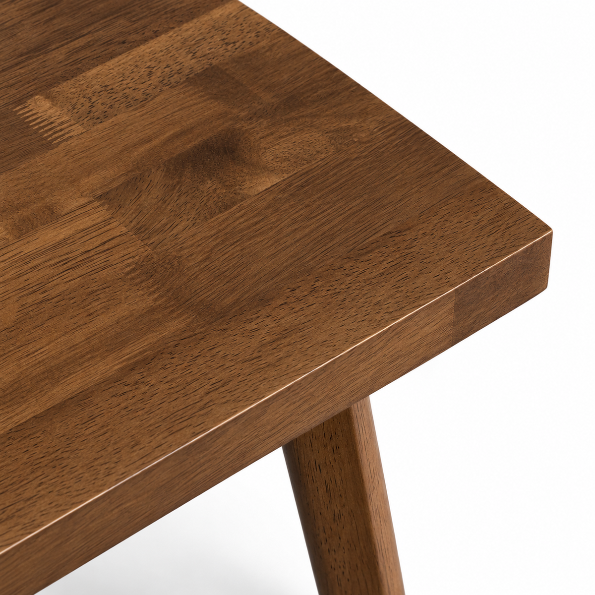 Lucca 35.4" Solid Wood Rectangular Coffee Table - Smoked Oak