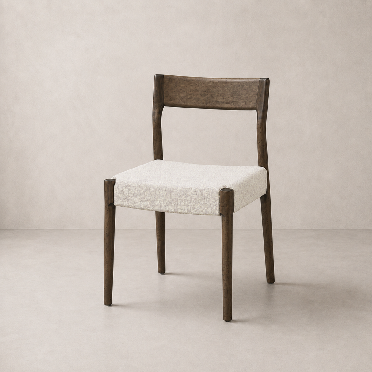 Chaise de salle à manger Marlow – Noyer et ivoire chiné