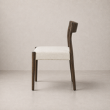 Chaise de salle à manger Marlow – Noyer et ivoire chiné