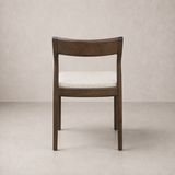 Chaise de salle à manger Marlow – Noyer et ivoire chiné