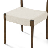 Chaise de salle à manger Marlow – Noyer et ivoire chiné