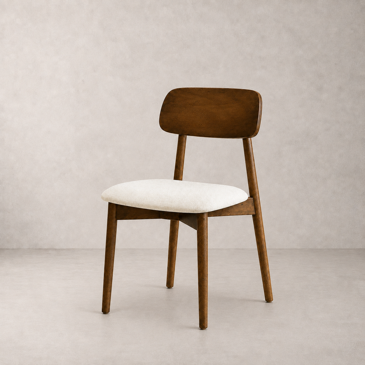 Landon Dining Chair - Smoked Oak and Heathered Ivory