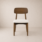 Landon Dining Chair - Smoked Oak and Heathered Ivory
