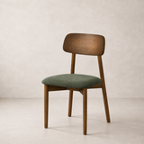 Landon Dining Chair - Smoked Oak and Moss Green