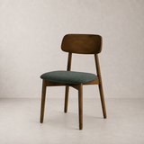 Landon Dining Chair - Smoked Oak and Moss Green