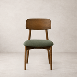 Landon Dining Chair - Smoked Oak and Moss Green
