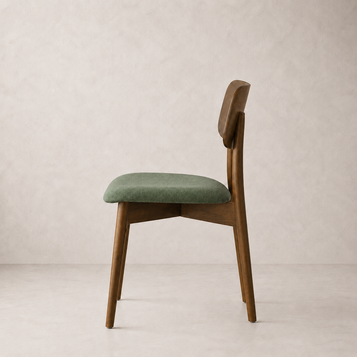 Landon Dining Chair - Smoked Oak and Moss Green