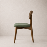 Landon Dining Chair - Smoked Oak and Moss Green