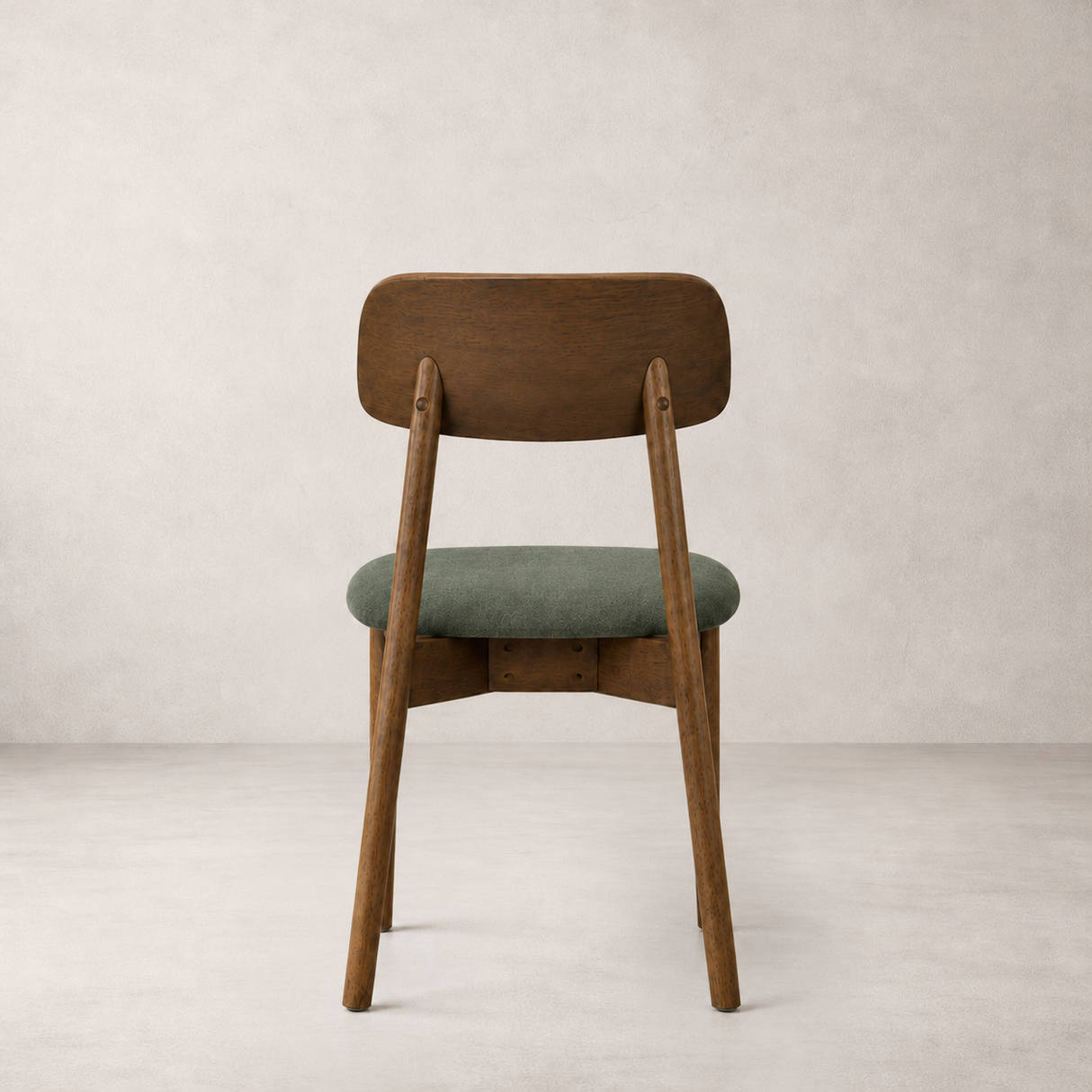 Landon Dining Chair - Smoked Oak and Moss Green