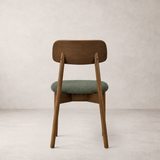 Landon Dining Chair - Smoked Oak and Moss Green
