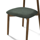 Landon Dining Chair - Smoked Oak and Moss Green