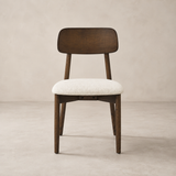 Chaise de salle à manger Landon – Noyer et ivoire chiné