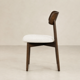 Chaise de salle à manger Landon – Noyer et ivoire chiné