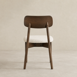 Chaise de salle à manger Landon – Noyer et ivoire chiné